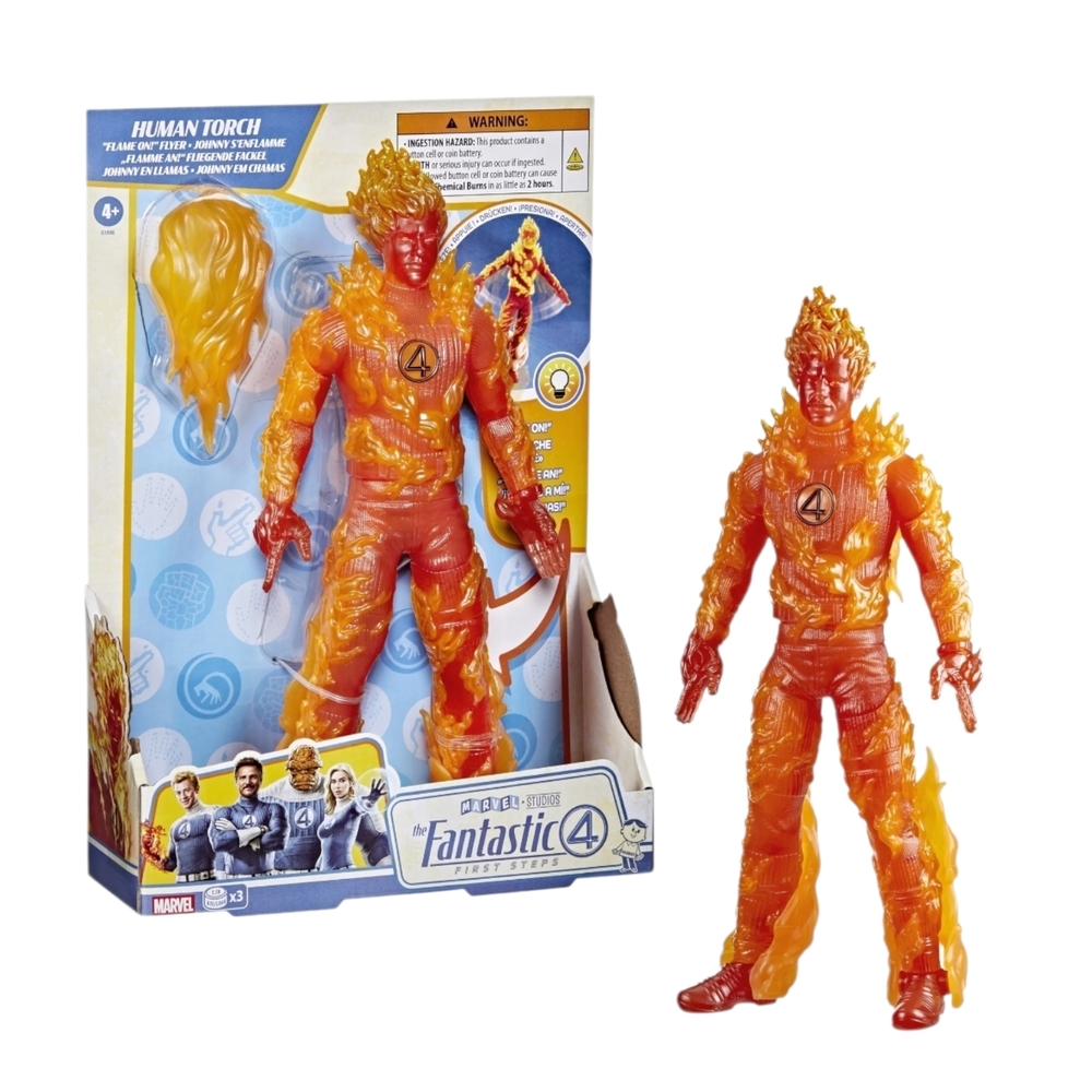 Marvel Studios Fantastic 4 First Steps  Titan Hero Series HUMAN TORCH 10" Figure